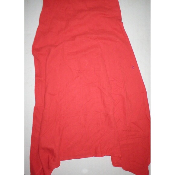 New Natori Sleeveless Maxi Night Gown Dress Embroidered Womens XS Red Orange - Picture 9 of 10